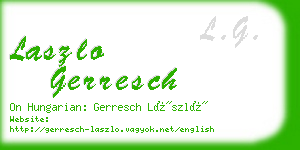 laszlo gerresch business card